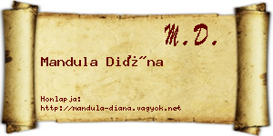 Mandula Diána névjegykártya